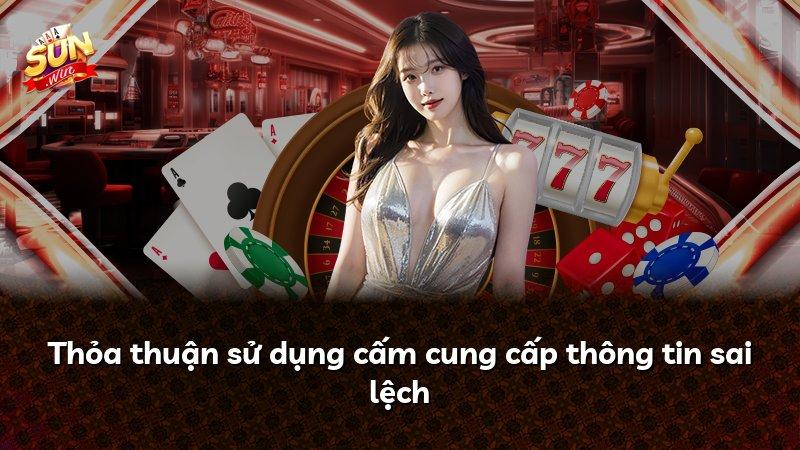 Thỏa thuận sử dụng cấm cung cấp thông tin sai lệch